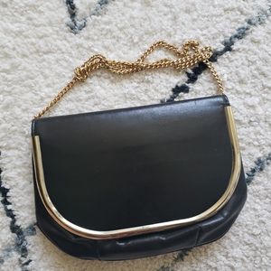 Unbranded Vintage Black Gold Chain Shoulder Bag